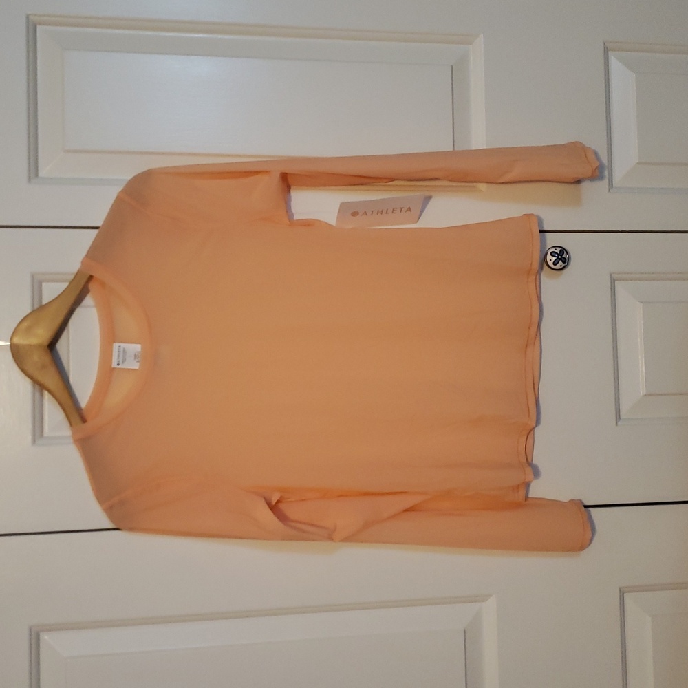 Athleta Long Sleeve Mesh Blouse